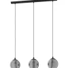 Avlånga Taklampor < Eglo Ariscani Taklampa 77cm 3L Svart/Transparent