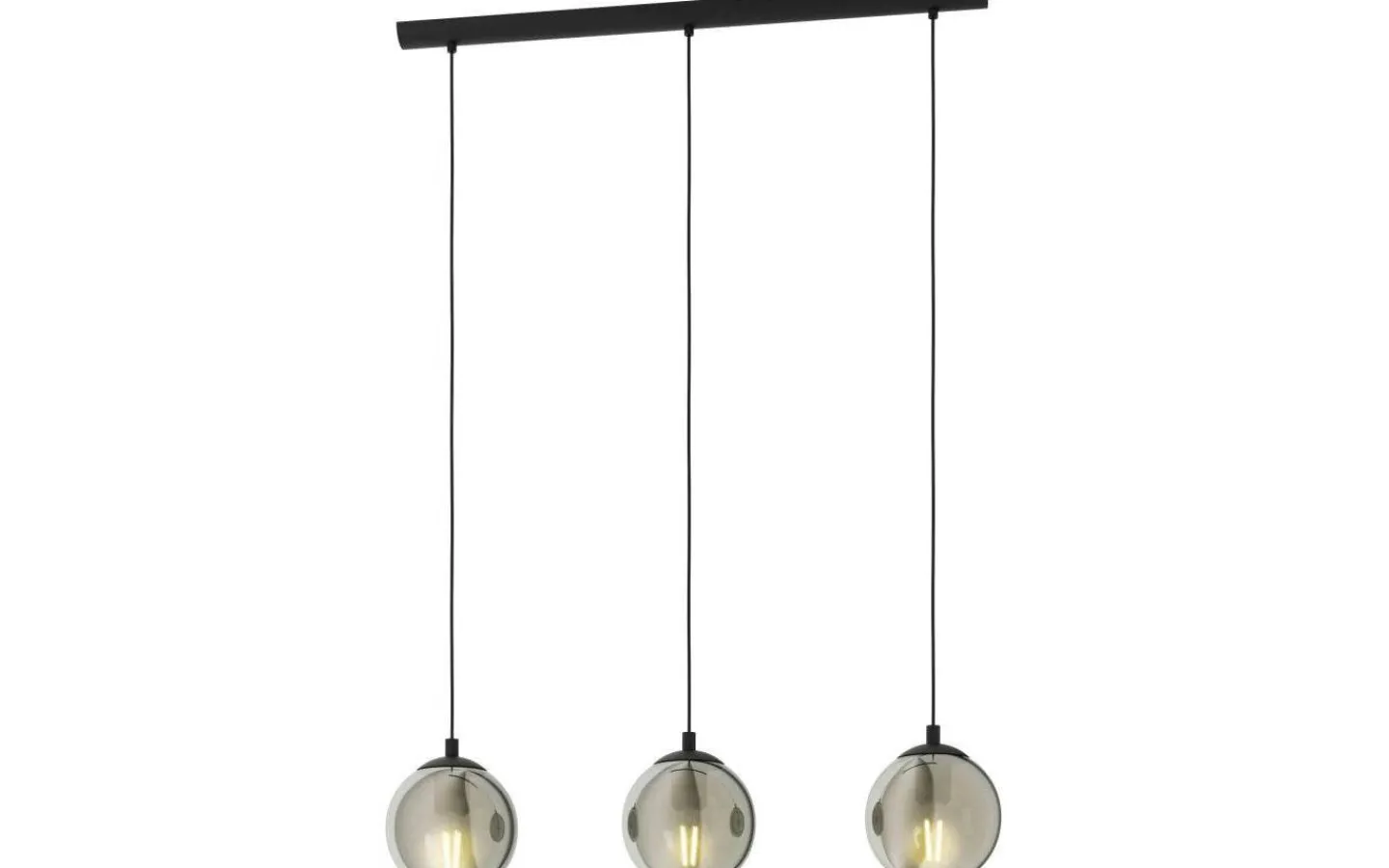 Avlånga Taklampor < Eglo Ariscani Taklampa 77cm 3L Svart/Transparent