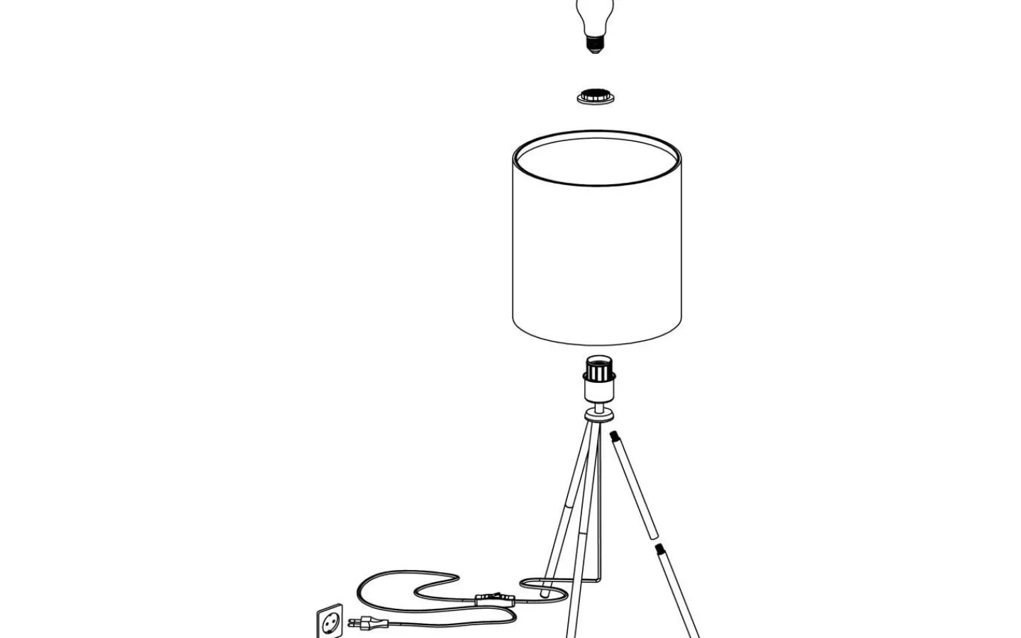 Bordslampor-Eglo Arnhem Bordslampa 61cm Vit