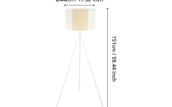 Golvlampor-Eglo Arnhem Golvlampa 151cm Vit/Beige