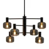 Stora Taklampor Ø50-69 Cm-Dyberg Larsen Arp Takkrona 50cm 6 Kupor Svart/Rök