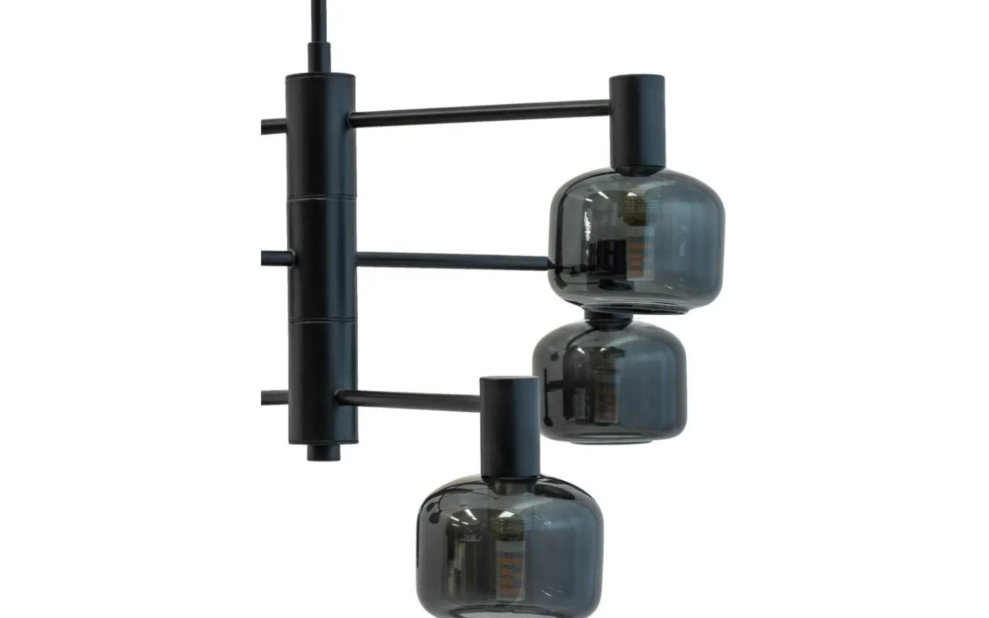 Stora Taklampor Ø50-69 Cm-Dyberg Larsen Arp Takkrona 50cm 6 Kupor Svart/Rök