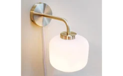 Lampetter|Läslampor-Dyberg Larsen Arp Vägglampa Opal/Mässing