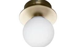 Badrum|Hall & Trappa < Globen Lighting Art Deco Plafond/Vägglampa 16cm Borstad Mässing IP44