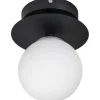 Badrumslampor Vägg|Badrumslampor Tak-Globen Lighting Art Deco Plafond/Vägglampa 24cm Svart/Vit IP44