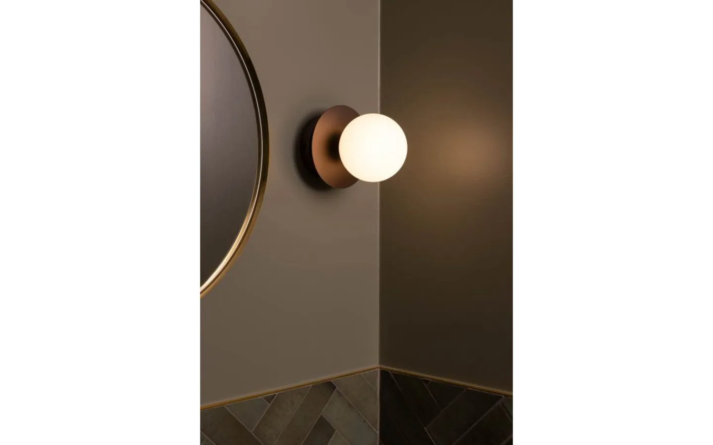 Badrumslampor Vägg|Badrumslampor Tak < Globen Lighting Art Deco Vägglampa/Plafond Bronze/Vit IP44