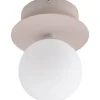 Badrumslampor Vägg|Badrumslampor Tak-Globen Lighting Art Deco Vägglampa/Plafond 16cm IP44 Mud/Vit