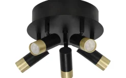 Runda Takspotlights|Takspot Med Minst 4 Lampor < Oriva Artemis Takspotlight 27cm Svart/guld