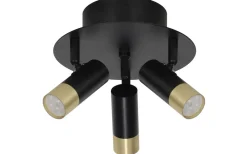 Runda Takspotlights|Takspot Med 3 Lampor < Oriva Artemis Takspotlight 23cm Svart/guld