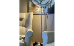 Golvläslampor-Aneta Artic Golvlampa Dubbel 137cm LED 2x6W 3000K Matt Mässing
