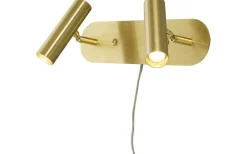 Läslampor-Aneta Artic Vägglampa Dubbel 30cm LED 2x6W 3000K Matt Mässing