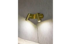 Läslampor-Aneta Artic Vägglampa Dubbel 30cm LED 2x6W 3000K Matt Mässing