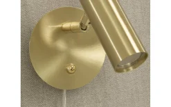 Sovrum|Läslampor-Aneta Artic Vägglampa LED 6W 3000K Mässing