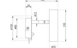 Sovrum|Läslampor < Aneta Artic Vägglampa LED 6W 3000K Svart/Krom
