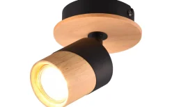Läslampor-Trio Lighting Aruni Spotlight GU10 trä/matt svart