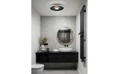 Badrumslampor Tak-Trio Lighting Ascari H2O Plafond LED 40cm mattsvart IP44