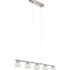 Avlånga Taklampor < Eglo Ascolese Taklampa 90cm LED 3000K 5x3,3W Nickel