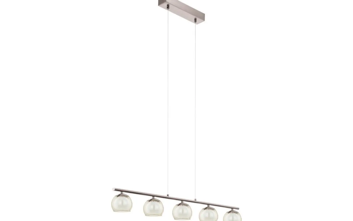 Avlånga Taklampor < Eglo Ascolese Taklampa 90cm LED 3000K 5x3,3W Nickel