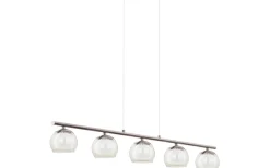 Avlånga Taklampor < Eglo Ascolese Taklampa 90cm LED 3000K 5x3,3W Nickel