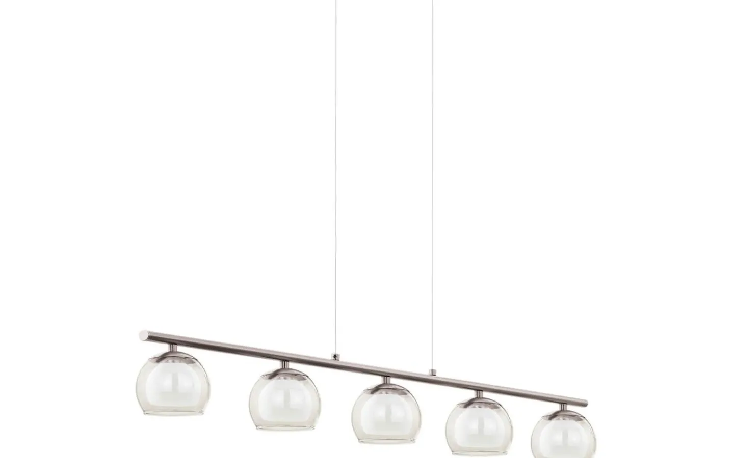 Avlånga Taklampor < Eglo Ascolese Taklampa 90cm LED 3000K 5x3,3W Nickel