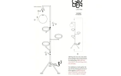 Vardagsrum|Golvlampor < Globen Lighting Astoria Golvlampa 153cm G9 Svart