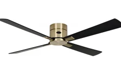 Takfläktar|Vardagsrum-Texa Design Astro 132cm Takfläkt Mässings Motor, Svarta/Körsbärs Blad