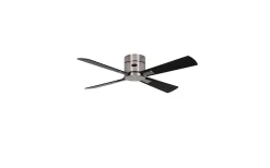 Takfläktar|Vardagsrum < Texa Design Astro 132cm Takfläkt Nickel Motor, Svarta/Ljusgrå Blad