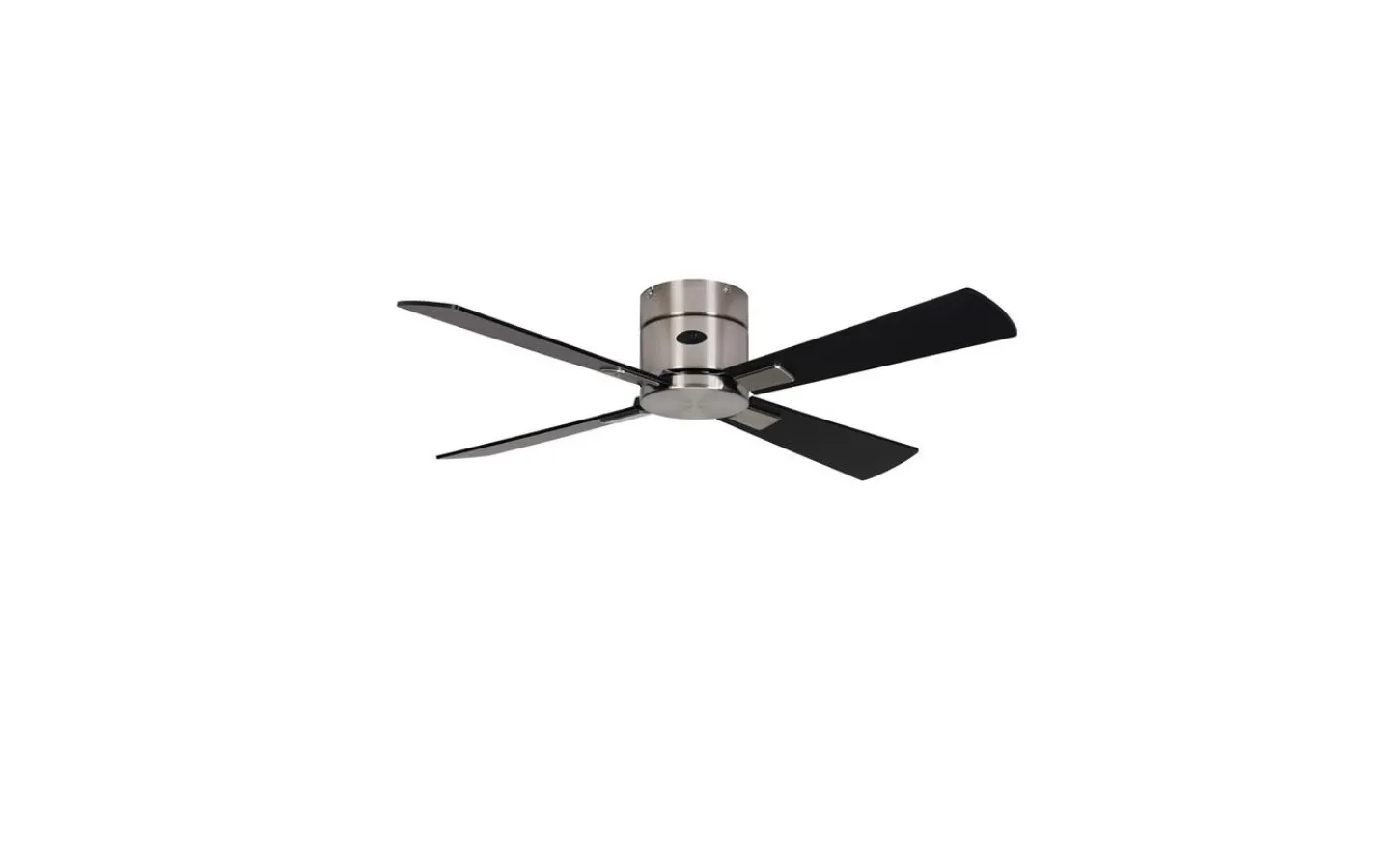 Takfläktar|Vardagsrum-Texa Design Astro 105cm Takfläkt Nickel Motor, Svarta/Ljusgrå Blad