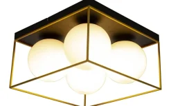 Hall & Trappa|Sovrum < Aneta Astro Plafond 36cm Svart/Guld