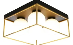 Hall & Trappa|Sovrum-Aneta Astro Plafond 28cm Svart/Guld
