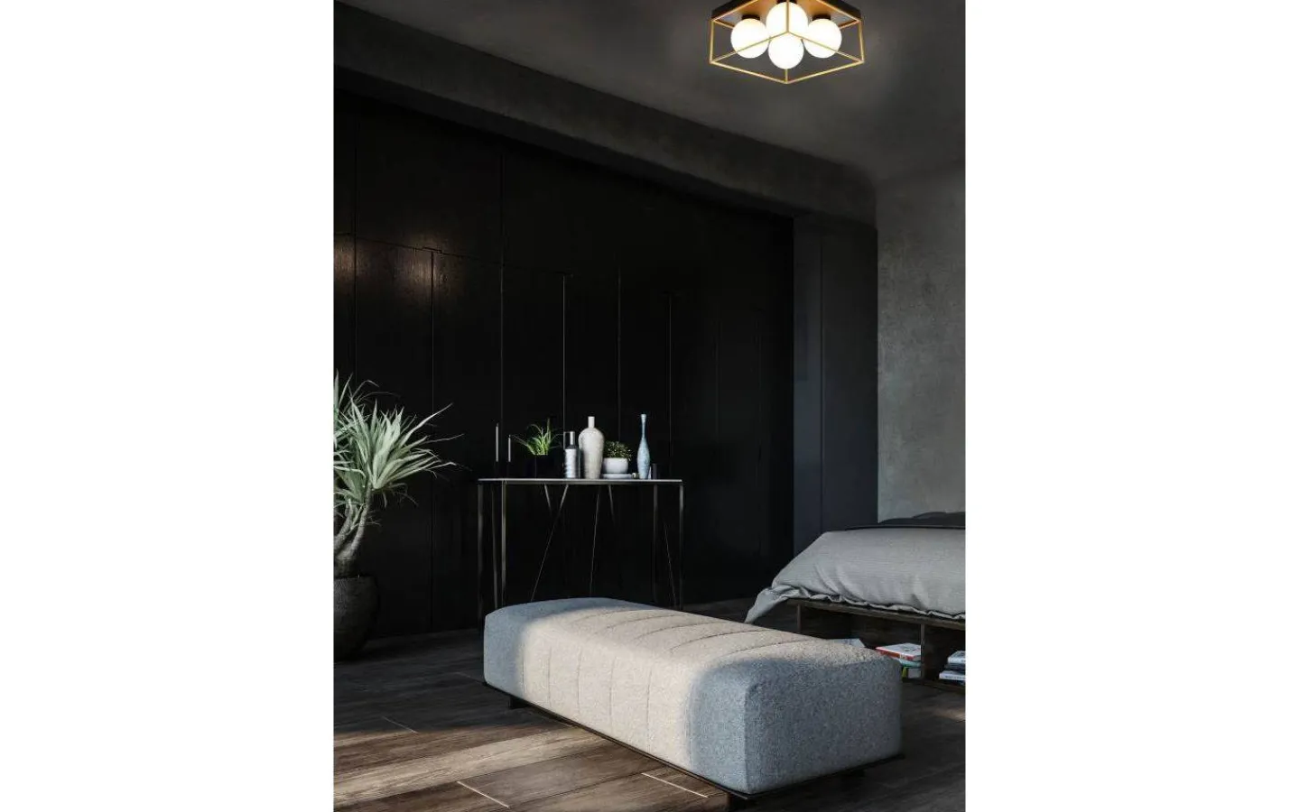 Hall & Trappa|Sovrum-Aneta Astro Plafond 28cm Svart/Guld