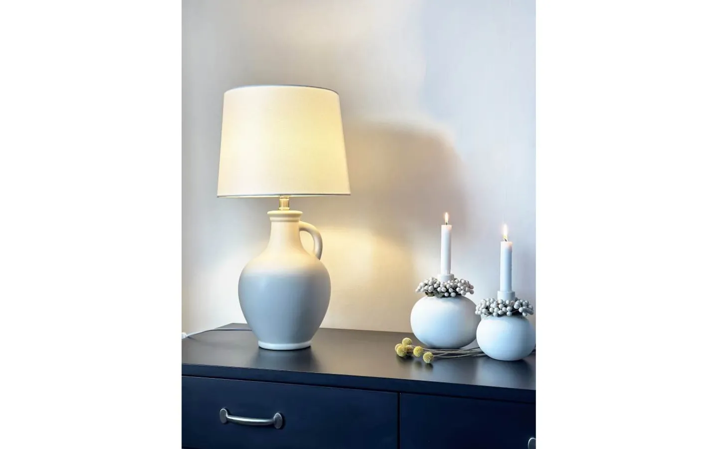Bordslampor < Aneta Athena Bordslampa 58cm Naturvit