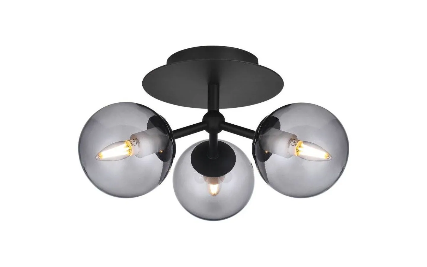 Plafonder-Halo Design Atom Plafond Ø26cm Svart/Smoke