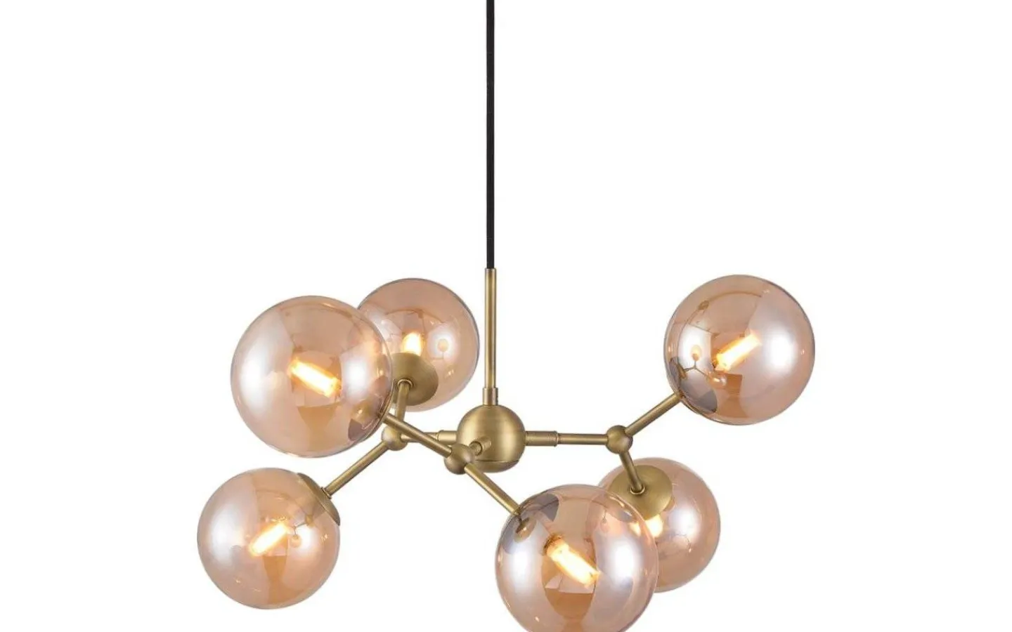 Stora Taklampor Ø50-69 Cm < Halo Design Atom Taklampa 57cm Antik Mässing/Amber