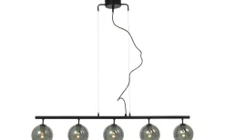Avlånga Taklampor-Aneta Atom Taklampa 114cm Svart/Rök