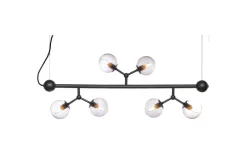 Avlånga Taklampor-Halo Design Atom Taklampa 80cm Svart/Smoke