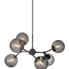 Stora Taklampor Ø50-69 Cm-Halo Design Atom Taklampa 57cm Svart/Smoke