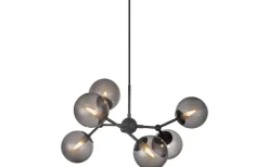 Stora Taklampor Ø50-69 Cm-Halo Design Atom Taklampa 57cm Svart/Smoke
