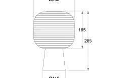 Bordslampor-Aneta Aura Bordslampa 28cm Brunbets/Brun