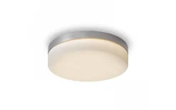 Badrumslampor Tak|Plafonder < Rendl AWe Plafond 33cm Matt Nickel 21W LED 3000K IP44