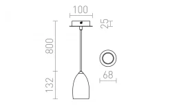 Fönsterlampor-Rendl Babades Fönsterlampa Ø6,8cm Krom