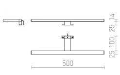 Badrum|Badrumslampor Vägg < Rendl Balea Skåpsbelysning Krom 50cm LED 7W IP44 3000K