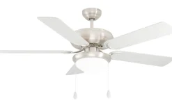 Takfläktar < Eglo Ballina Takfläkt 132cm Nickel Med Belysning