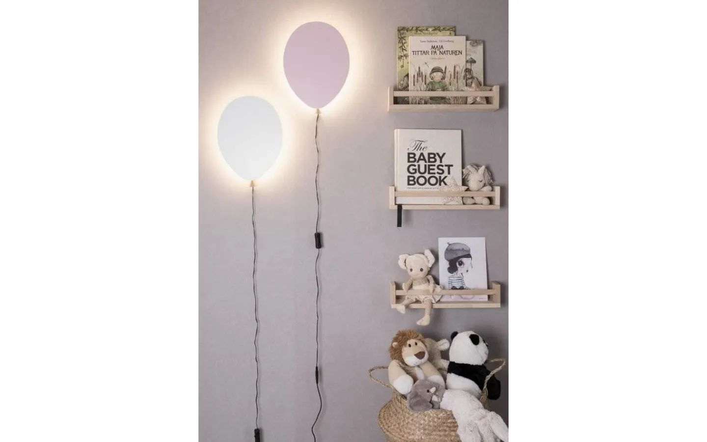 Barnrum < Globen Lighting Balloon Vägglampa 35cm LED 6W Rosa