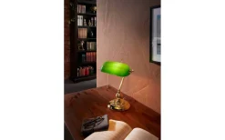 Skrivbordslampor < Eglo Banker Skrivbordslampa 39cm Mässing/Grön