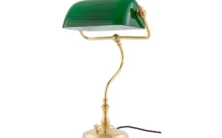 Skrivbordslampor-Karlskrona Lampfabrik Bankirlampa - Mässing