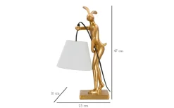 Bordslampor-Mauro Ferretti Barca Bordslampa Kanin 47cm Guld