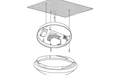 Plafonder-Eglo Bari Plafond 27,5cm Sensor Vit IP44