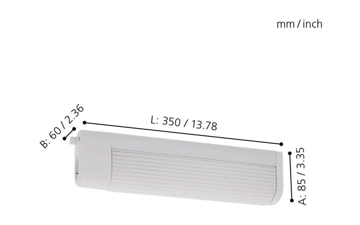 Badrumslampor Vägg < Eglo Bari 1 Spegelbelysning med Uttag 35cm Vit