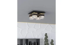 Plafonder < Eglo Barrancas Plafond 38cm Svart/Kristall